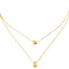 DELIA - SIMPLE CLASSIC STYLE COMMUTE WATER DROPLETS 304 STAINLESS STEEL DOUBLE LAYER NECKLACES