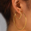 DELIA - CLASSIC ROUND 304 STAINLESS STEEL 18K GOLD PLATED EARRING (1 PAIR)