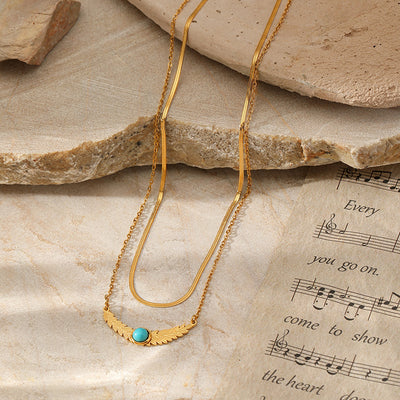 DELIA - ELEGANT RETRO GEOMETRIC 304 STAINLESS STEEL NECKLACE SET (Copy)