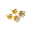 DELIA - ELEGANT SIMPLE STYLE ROUND 304 STAINLESS STEEL 18K GOLD PLATED EAR STUDS (1 PAIR)