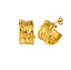 DELIA - RETRO CLASSIC STYLE C SHAPE PLATING 304 STAINLESS STEEL 18K GOLD PLATED EAR STUDS, 1 PAIR