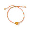 DELIA ELEGANT HEART BRACELET – 18K GOLD PLATED ON 304 STAINLESS STEEL WITH WOVEN ROPE CHAIN