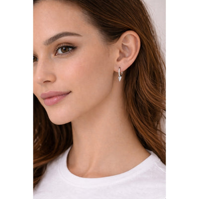 DELIA - 925 STERLING SILVER GEOMETRIC EARRING HIGH-END