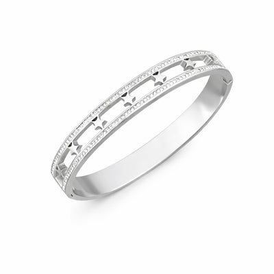 DELIA - SIMPLE CLASSIC STYLE  304 STAINLESS STEEL RHINESTONE GOLD PLATED BRACELETS