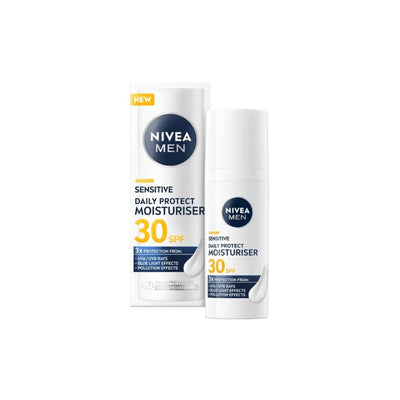 NIVEA MEN SENSITIVE DAILY PROTECT MOISTURISER SPF30 50ML