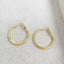 DELIA - CLASSIC ROUND 304 STAINLESS STEEL 18K GOLD PLATED EARRING (1 PAIR)