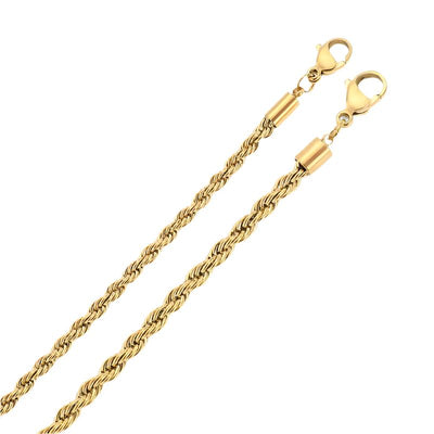 DELIA - STAINLESS STEEL 14K GOLD PLATED U SHAPE FASHION NECKLACE