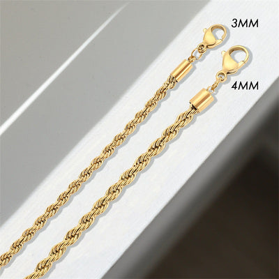 DELIA - STAINLESS STEEL 14K GOLD PLATED U SHAPE FASHION NECKLACE