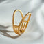 DELIA - STAINLESS STEEL 18K GOLD PLATED IG STYLE BASIC SIMPLE STYLE PLATING  OPEN RING