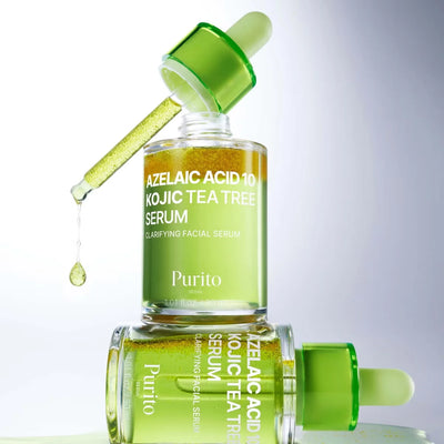 PURITO Azelaic Acid 10% + Kojic + Tea Tree Serum – Brightening & Anti‑Acne Serum (30ml)