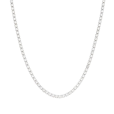DELIA - SIMPLE STYLE GEOMETRIC 304 STAINLESS STEEL ZIRCON 18K GOLD PLATED NECKLACE 2MM