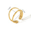 DELIA - STAINLESS STEEL 18K GOLD PLATED IG STYLE BASIC SIMPLE STYLE PLATING  OPEN RING