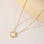 DELIA GOLD LUCKY CLOVER NECKLACE – 18K GOLD ON 304 STAINLESS STEEL