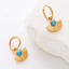 DELIA TURQUOISE STUD EARRINGS – 304 STAINLESS STEEL, 18K GOLD PLATED