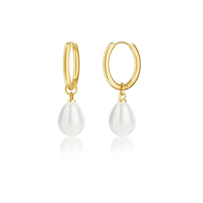 DELIA 304 STAINLESS STEEL 18K GOLD PVD PLATED GEOMETRIC DROP EARRINGS - GOLD