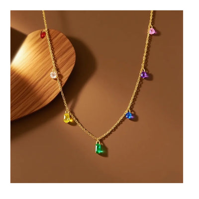 DELIA COLORFUL NECKLACE – GOLD