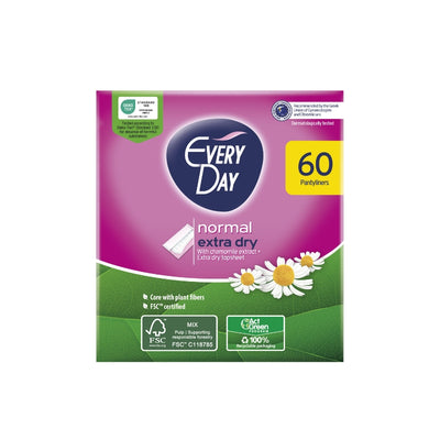 EVERYDAY PANTYLINERS EXTRA DRY NORMAL  60'S