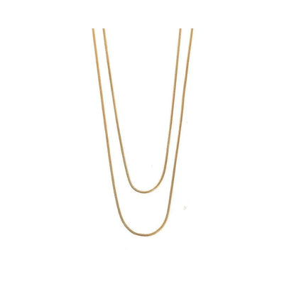DELIA VINTAGE STYLE U SHAPE TITANIUM STEEL NECKLACE – 18K GOLD PVD PLATED - GOLD