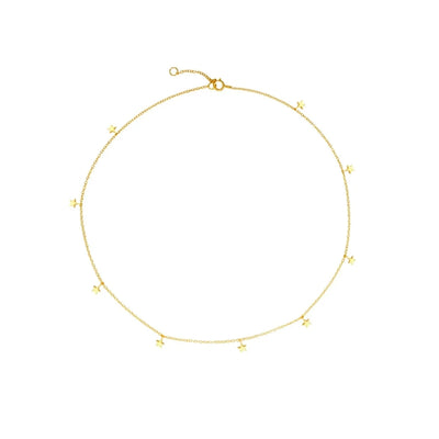 DELIA S925 SILVER  FIVE-POINTED STAR NECKLACE - GOLD