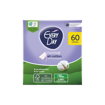 EVERYDAY PANTYLINERS ALL COTTON NORMAL 60'S