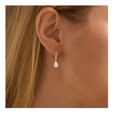 DELIA 304 STAINLESS STEEL 18K GOLD PVD PLATED GEOMETRIC DROP EARRINGS - GOLD