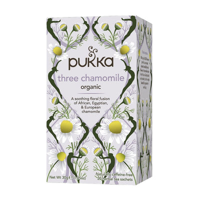 PUKKA THREE CHAMOMILE ORGANIC TEA 20 TEA BAGS