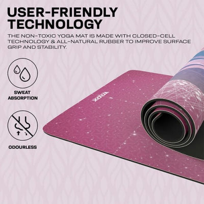 RDX PU YOGA MAT-D4 PURPLE
