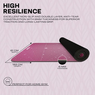 RDX PU YOGA MAT-D4 PURPLE