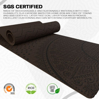 RDX TPE YOGA MAT-D1 BLACK