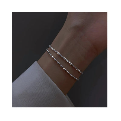 DELIA GEOMETRIC 925 STERLING SILVER COPPER ORIGINAL DESIGN WRISTBAND BRACELET