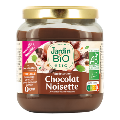 JARDIN BIO - ORGANIC CHOCOLATE AND HAZELNUT SPREAD 350G