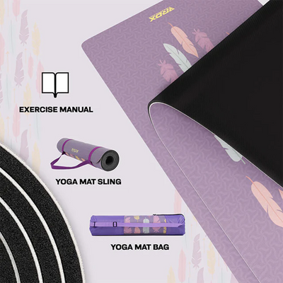 RDX PU YOGA MAT -D6 PURPLE