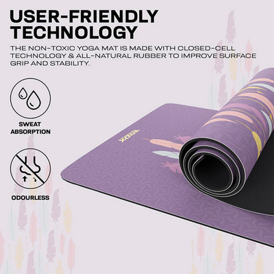 RDX PU YOGA MAT -D6 PURPLE