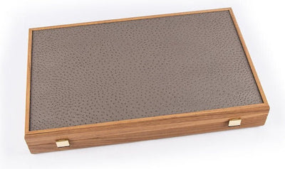 Leatherette Backgammon – Wooden Case with Checkers (60×60 cm)